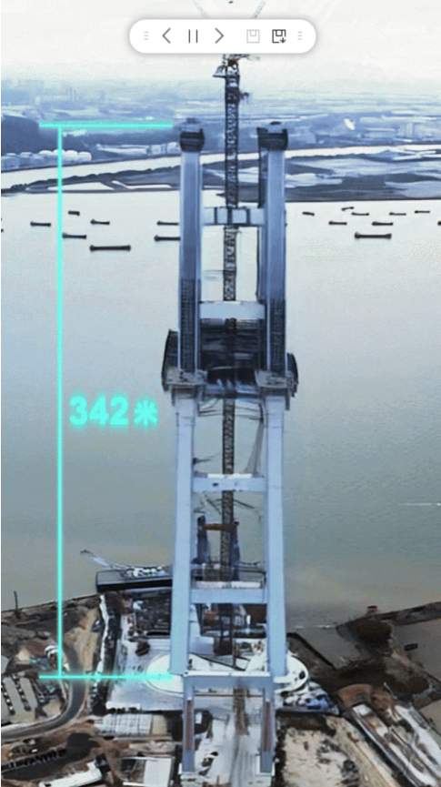 Main towers of the Shiziyang Bridge, the world's longest-span double-deck suspension bridge   have been successfully capped