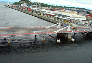 Nidelva steel Road traffic Bridge in Norway  