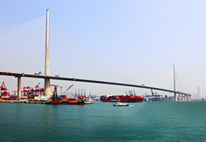 Stonecutters Bridge in Hongkong