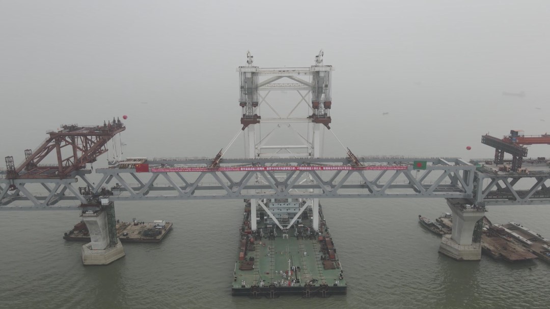 Padma Bridge in Bangladesh was successfully installed